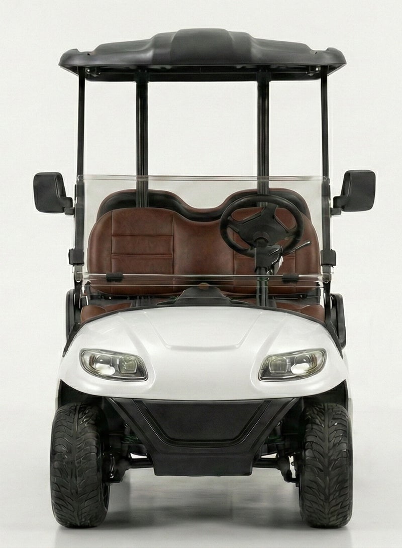 EPIC 2+2 Non-Lifted Electric Golf Cart with Lithium Battery 105Ah & Standard Tires | 4-Seater LSEV (White) - Image 2